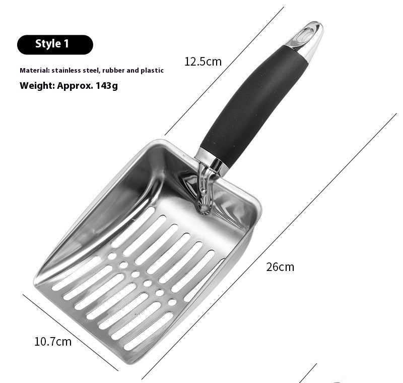 HKM-435603 Stainless Steel Metal Cat Litter Scoop Large Pet Shovel