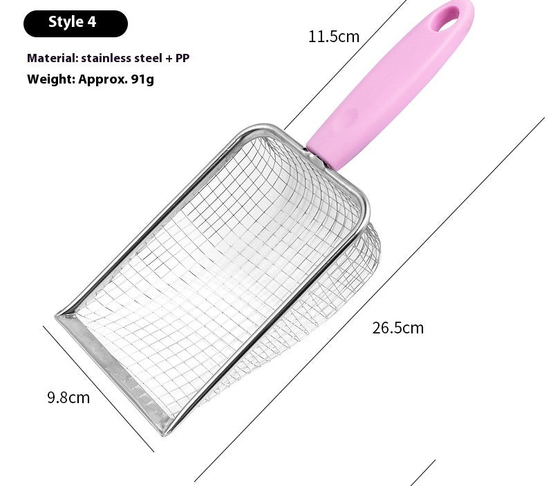 HKM-435603 Stainless Steel Metal Cat Litter Scoop Large Pet Shovel