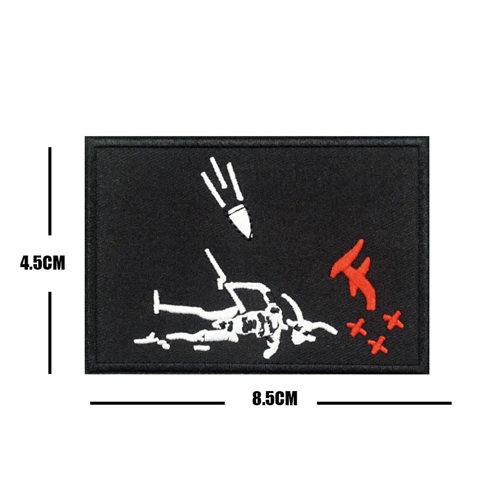 HKM-435667 Pirate Style Velcro Patch Armband for Outdoor Sports - Multiple Designs Available