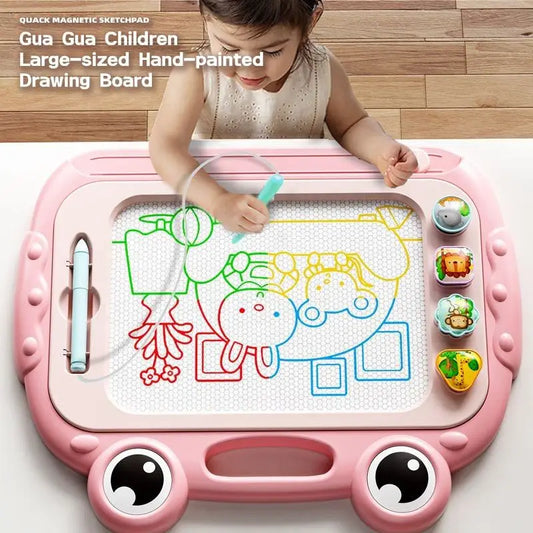 HKM-435795 Colorful Magnetic Frog Drawing Board for Kids - Plastic Doodle and Writing Pad, Ages 2 to 13
