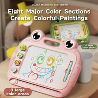 HKM-435795 Colorful Magnetic Frog Drawing Board for Kids - Plastic Doodle and Writing Pad, Ages 2 to 13