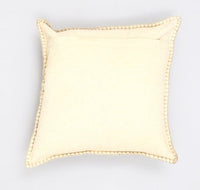 HKM-435795 Stonewashed Cotton Velvet Throw Pillow with Hand-Stitched Edges, 19x19 Inch, Eco-Friendly Decor