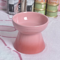 HKM-435859 High Foot Neck Protector Ceramic Anti-Tumble Pet Bowl for Dogs and Cats