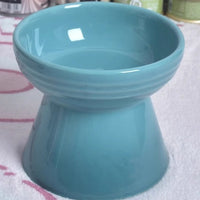 HKM-435859 High Foot Neck Protector Ceramic Anti-Tumble Pet Bowl for Dogs and Cats