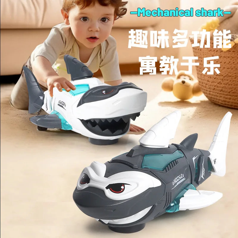 HKM-435987 Electric Shark Toy with Lights and Music for Kids Ages 0 to 14 Years, Battery Operated Fun