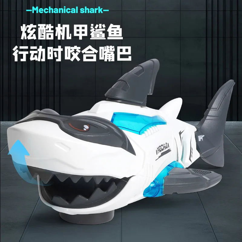 HKM-435987 Electric Shark Toy with Lights and Music for Kids Ages 0 to 14 Years, Battery Operated Fun