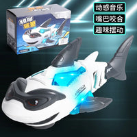 HKM-435987 Electric Shark Toy with Lights and Music for Kids Ages 0 to 14 Years, Battery Operated Fun