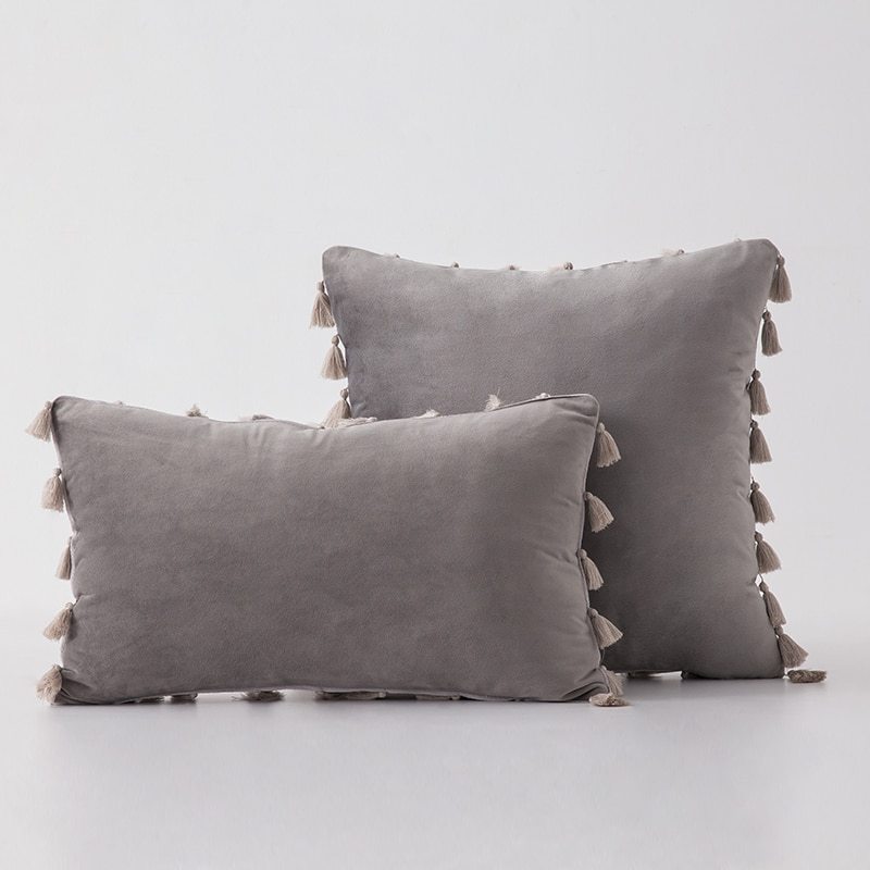 HKM-435987 Plush Velvet Sofa Pillowcase for Cozy Home Decor