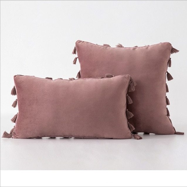 HKM-435987 Plush Velvet Sofa Pillowcase for Cozy Home Decor