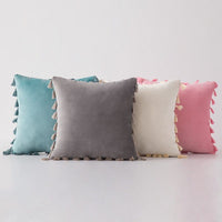 HKM-435987 Plush Velvet Sofa Pillowcase for Cozy Home Decor