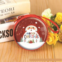 HKM-436115 Festive Santa Claus Pendant with Zippered Metal Box for Holiday Treats