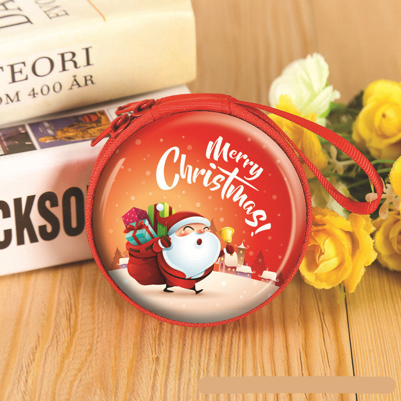 HKM-436115 Festive Santa Claus Pendant with Zippered Metal Box for Holiday Treats
