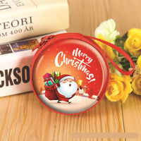 HKM-436115 Festive Santa Claus Pendant with Zippered Metal Box for Holiday Treats