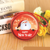 HKM-436115 Festive Santa Claus Pendant with Zippered Metal Box for Holiday Treats