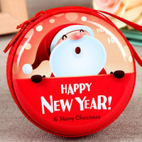 HKM-436115 Festive Santa Claus Pendant with Zippered Metal Box for Holiday Treats