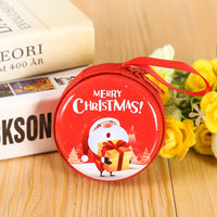 HKM-436115 Festive Santa Claus Pendant with Zippered Metal Box for Holiday Treats