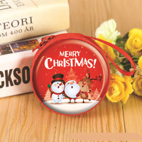 HKM-436115 Festive Santa Claus Pendant with Zippered Metal Box for Holiday Treats