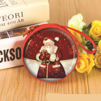 HKM-436115 Festive Santa Claus Pendant with Zippered Metal Box for Holiday Treats