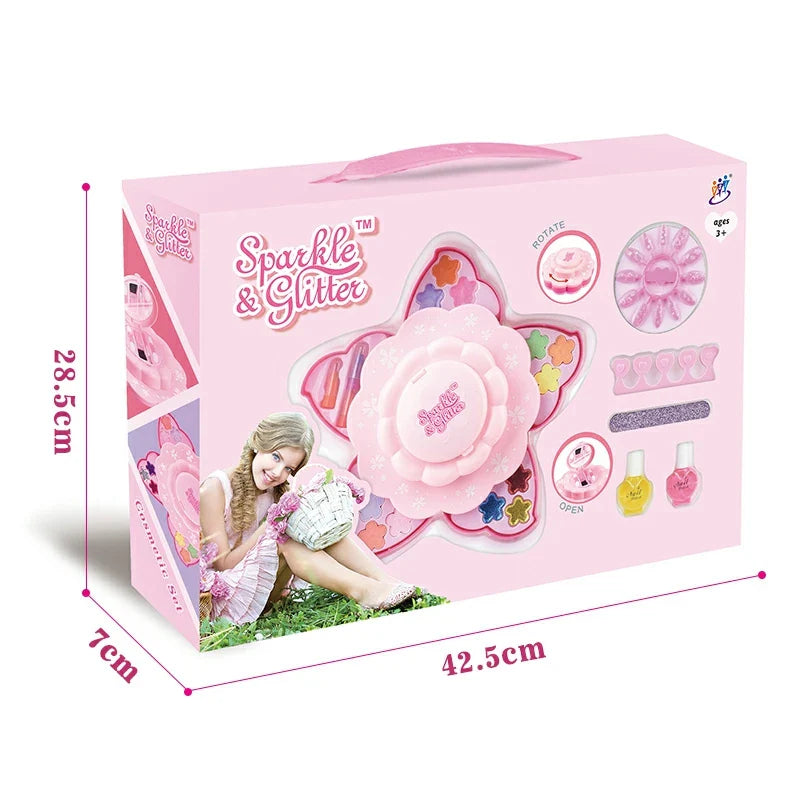 HKM-436243 Children's Eco-Friendly Nail Polish and Lip Gloss Makeup Set for Ages 5-7