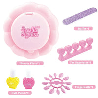 HKM-436243 Children's Eco-Friendly Nail Polish and Lip Gloss Makeup Set for Ages 5-7