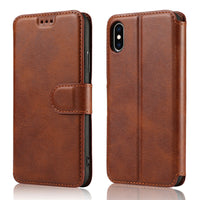 HKM-436243 Clamshell Imitation Leather Card Holder Mobile Phone Cover