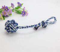 HKM-436435 Cotton String Pet Toy Training Ball with Long Tail for Small to Medium Dogs