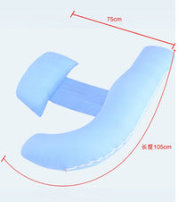 HKM-436435 J-Shaped Multi-Functional Maternity Pillow for Pregnancy, Breastfeeding, and Side Sleeping Support