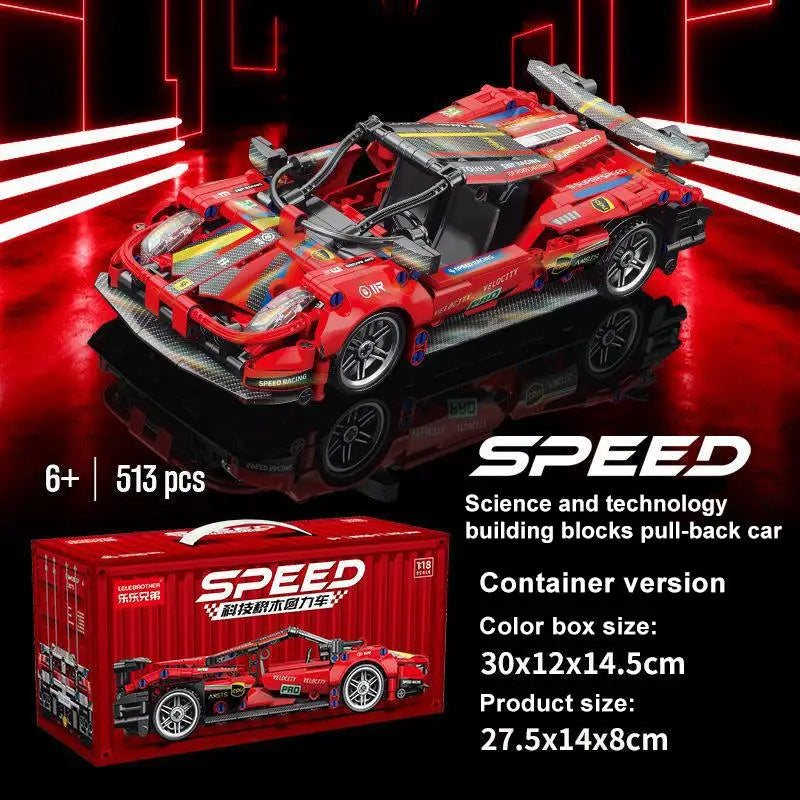 1:18 Technic RC Super Racing Car Building Blocks Set for Kids - Compatible DIY Toy, ABS Plastic