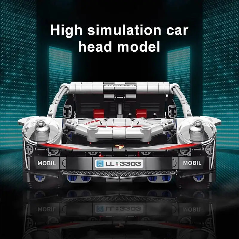 1:18 Technic RC Super Racing Car Building Blocks Set for Kids - Compatible DIY Toy, ABS Plastic