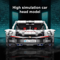 HKM-436627 1:18 Technic RC Super Racing Car Building Blocks Set for Kids - Compatible DIY Toy, ABS Plastic