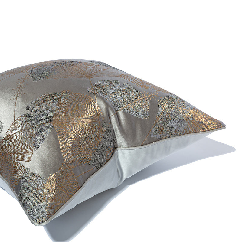 HKM-436819 Botanical Dark Grey Square Cushion Covers for Minimalist Living Room Decor