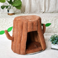 HKM-436819 Cozy Cotton and Plush Cat Nest with Tree-Shaped Design for Play and Rest