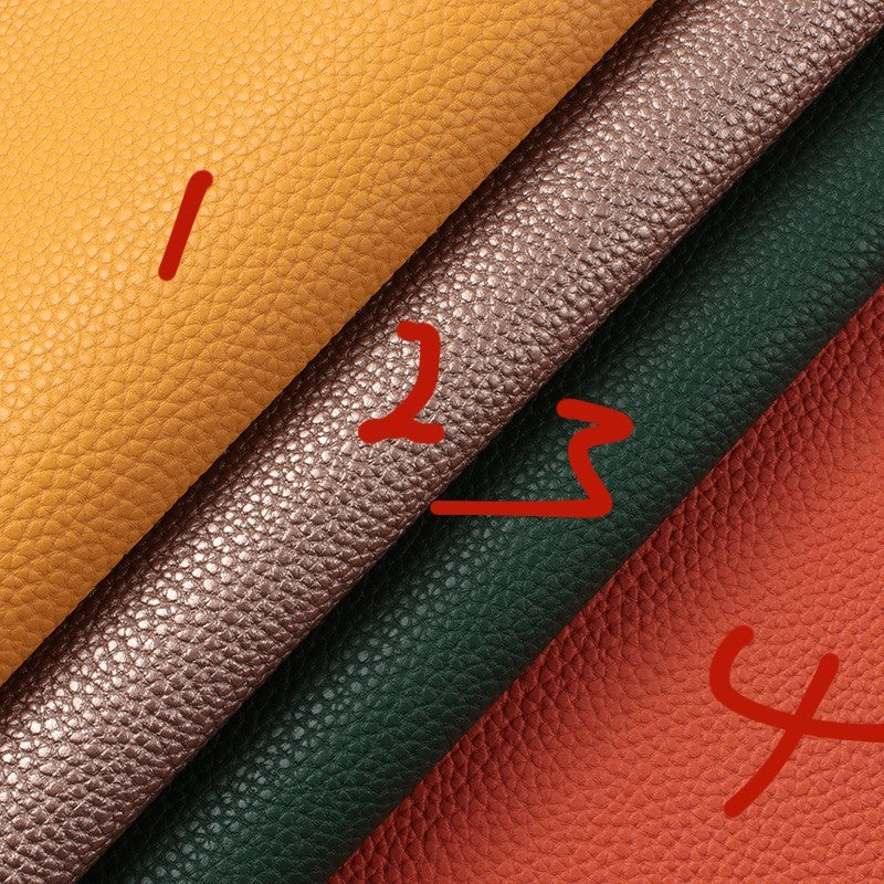 HKM-436819 Dual-Sided Scratch Resistant PVC Leather Fabric for Bags and Upholstery, 1.7MM Thick, 137-140CM Wide