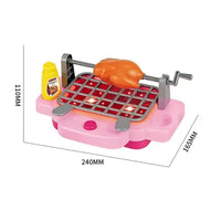HKM-436819 Kids Kitchen Barbecue Playset with Light, Sound, Smoke & Water Spray - Simulation Toy for Ages 2-6