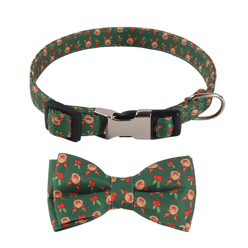 HKM-437011 Sunflower Print Holiday Dog Collar with Hair Accessory