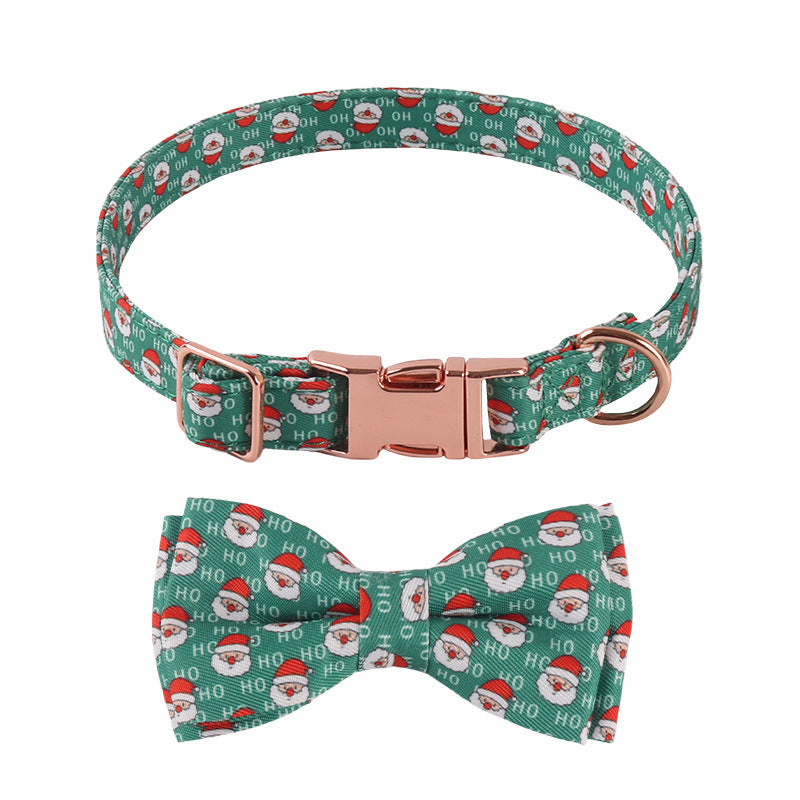 HKM-437011 Sunflower Print Holiday Dog Collar with Hair Accessory