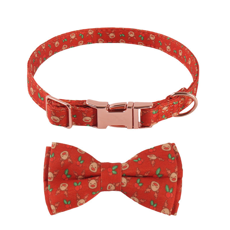 HKM-437011 Sunflower Print Holiday Dog Collar with Hair Accessory