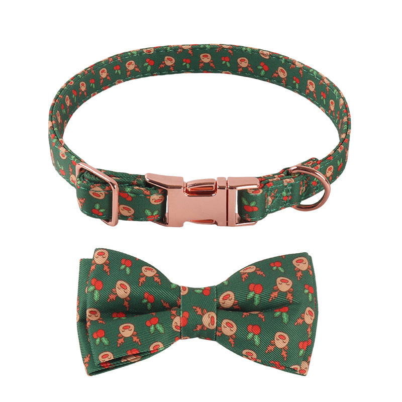 HKM-437011 Sunflower Print Holiday Dog Collar with Hair Accessory