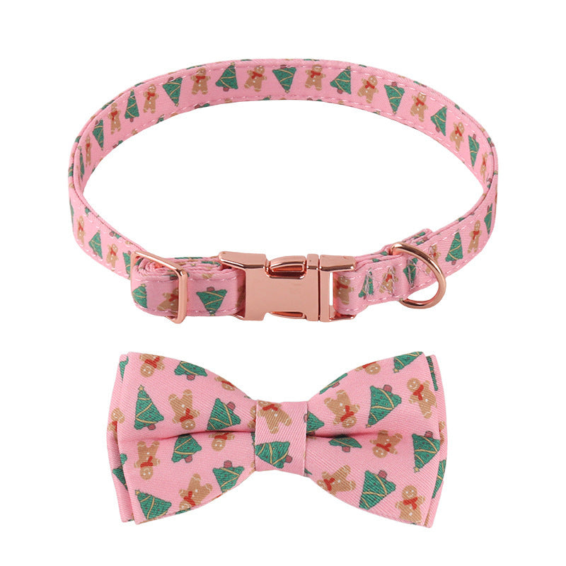 HKM-437011 Sunflower Print Holiday Dog Collar with Hair Accessory