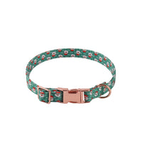 HKM-437011 Sunflower Print Holiday Dog Collar with Hair Accessory