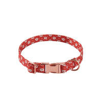 HKM-437011 Sunflower Print Holiday Dog Collar with Hair Accessory