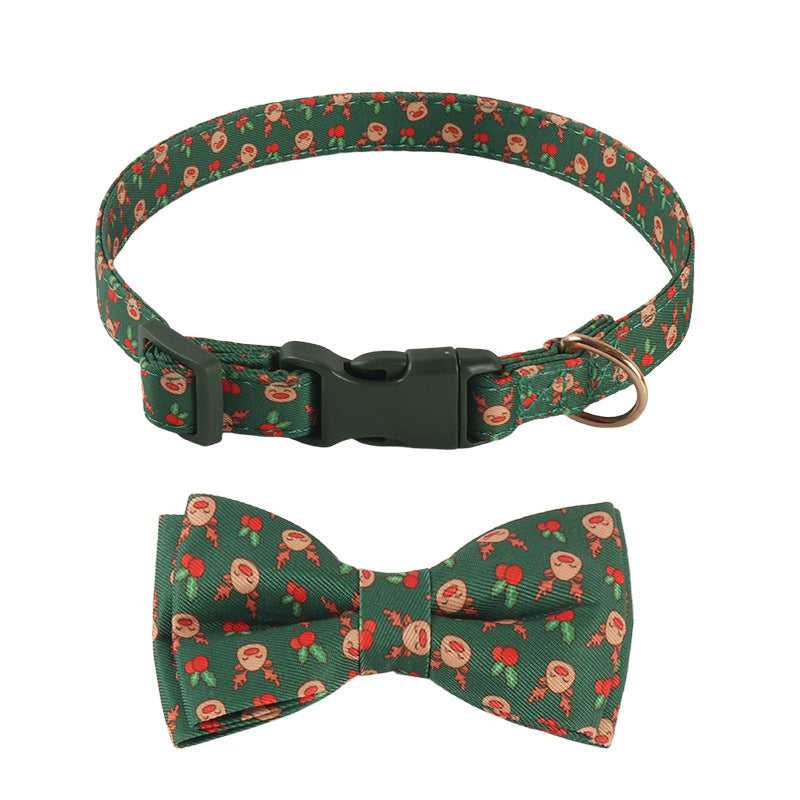 HKM-437011 Sunflower Print Holiday Dog Collar with Hair Accessory