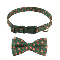 HKM-437011 Sunflower Print Holiday Dog Collar with Hair Accessory