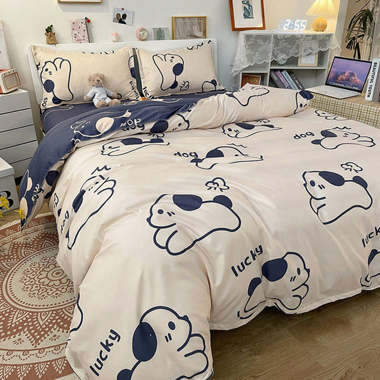 HKM-437139 Spring Cartoon Themed One-Piece Bedding Set with Cute Patterns in Various Sizes
