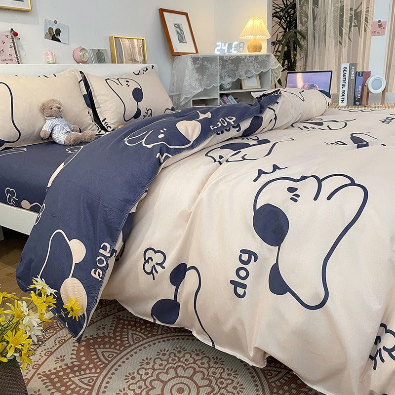 HKM-437139 Spring Cartoon Themed One-Piece Bedding Set with Cute Patterns in Various Sizes