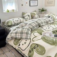 HKM-437139 Spring Cartoon Themed One-Piece Bedding Set with Cute Patterns in Various Sizes