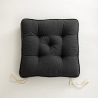 HKM-437203 Japanese Cotton and Linen Solid Color Cushion, Thickened Anti-Skid Design - 43x43cm