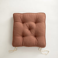 HKM-437203 Japanese Cotton and Linen Solid Color Cushion, Thickened Anti-Skid Design - 43x43cm