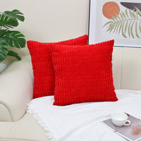 HKM-437267 Boho Striped Corduroy Throw Pillow Covers for Modern Farmhouse Christmas Home Decor