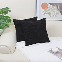 HKM-437267 Boho Striped Corduroy Throw Pillow Covers for Modern Farmhouse Christmas Home Decor